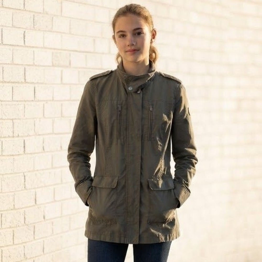 Victorinox Swiss Army Field Jacket Womens 6 Green Utility Gorpcore Military Coat